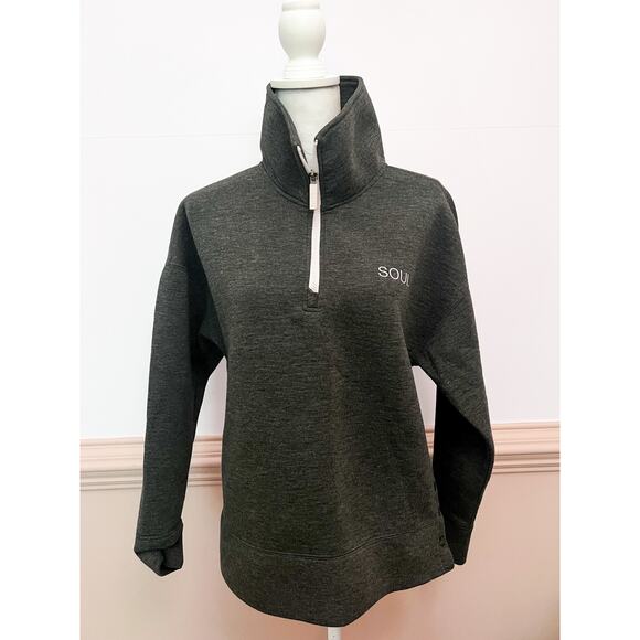 SoulCycle Oversized quarter zip sweatshirt size Small - Picture 1 of 8